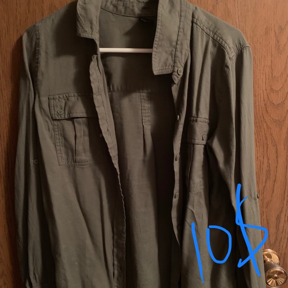 Empyre Olive Green Button Up